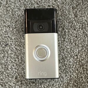 Ring Doorbell with Silver and Black Finish